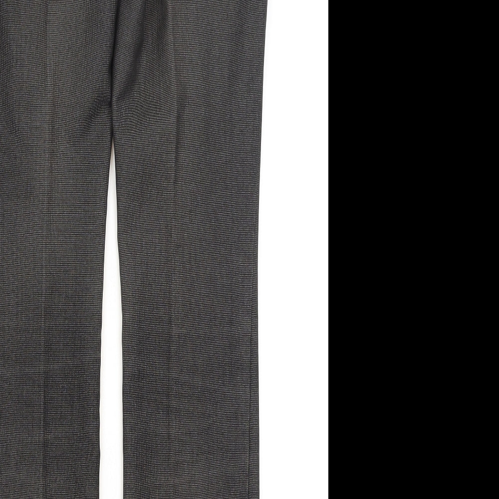 Mango Womens Grey Trousers Size 8 L29 in