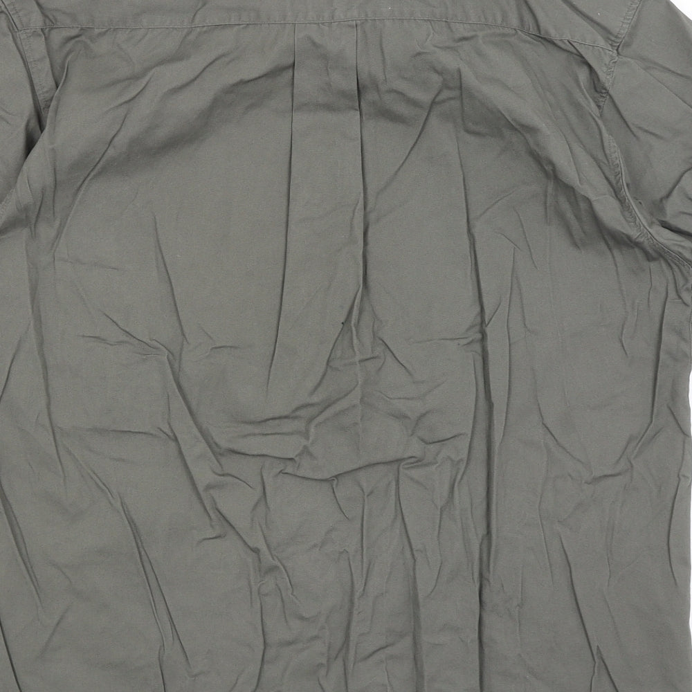 Best Basics Mens Green Button-Up Size M