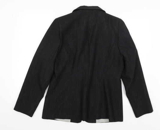 NL Collection Womens Black Jacket Blazer Size 14