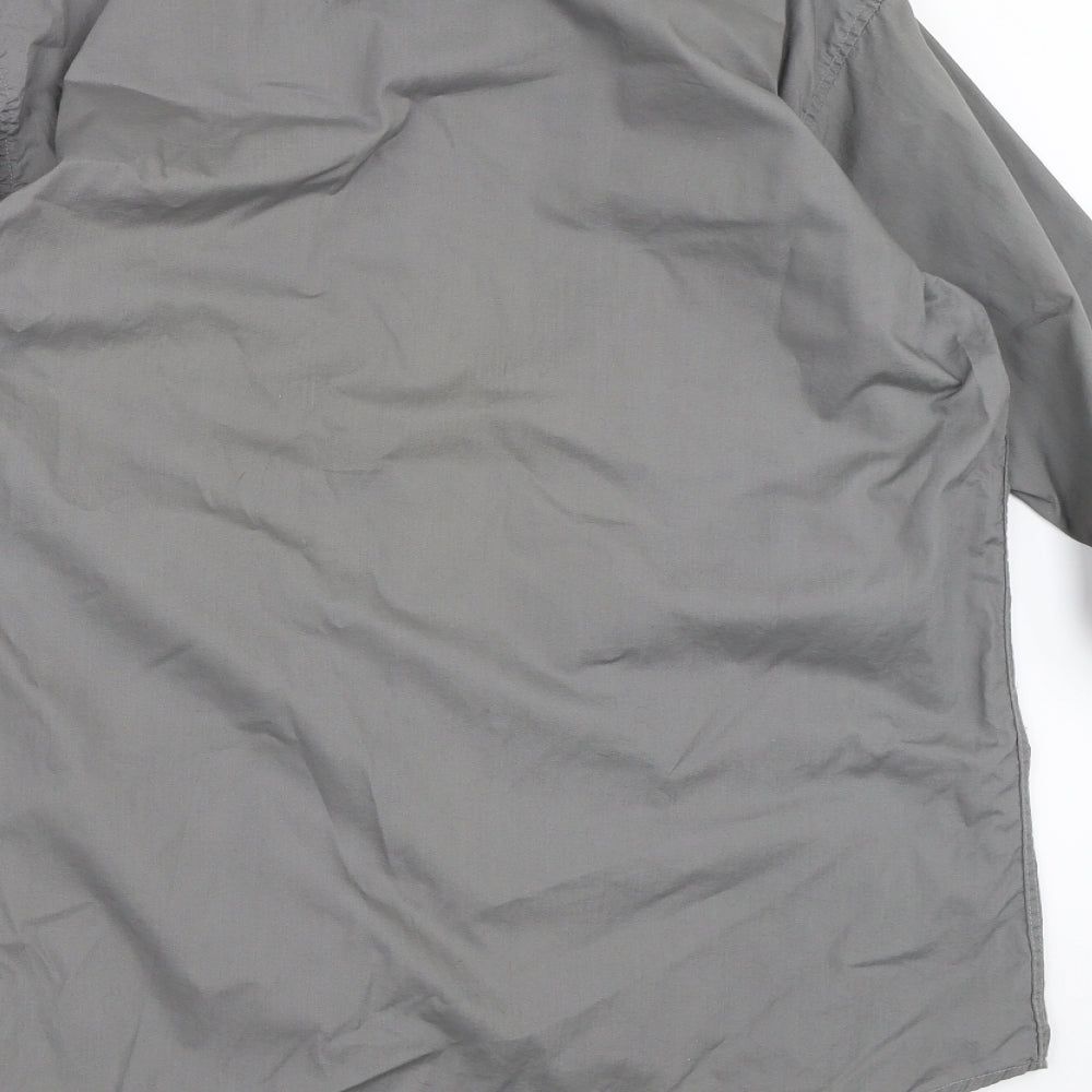 Lyon Becker Mens Grey Button-Up Size 2XL