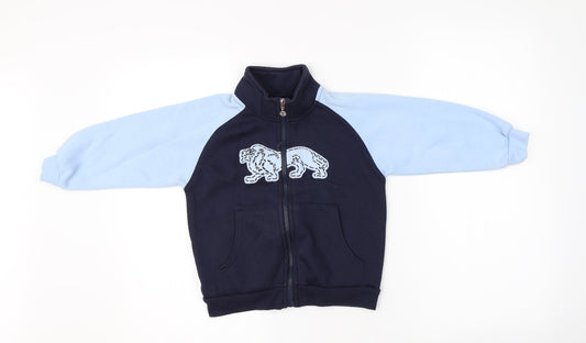 Lonsdale Boys Blue Full Zip Jumper Size 2-3 Years
