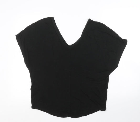 Topshop Womens Black Basic Blouse Size 8