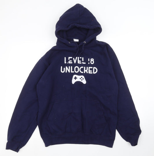 All We Do is Mens Blue Pullover Hoodie Size M