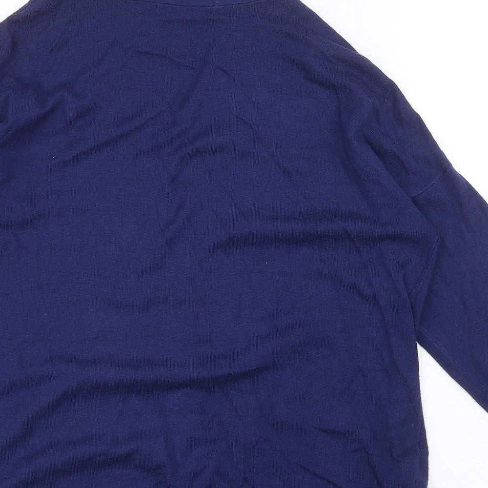 M&S Womens Blue Cardigan Jumper Size M