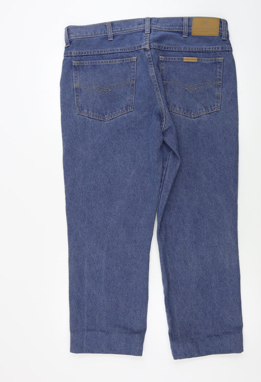 Huston Harbour Womens Blue Straight Jeans Size 36 in L29 in