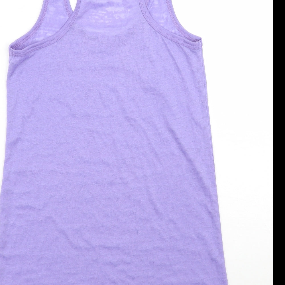 Pride fashion Womens Purple Basic Tank Size 8