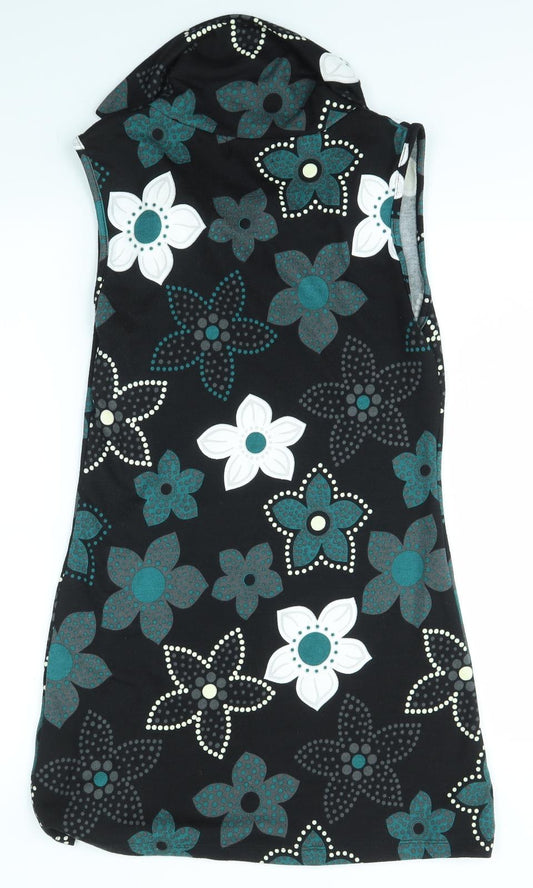 Purple Womens Multicoloured Floral Bodycon Size S