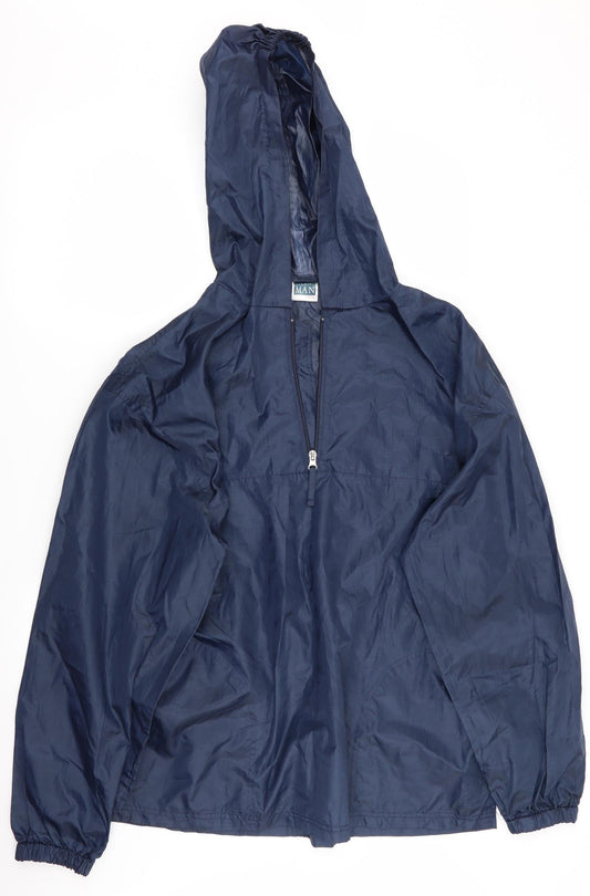 Premier Man Mens Blue Rain Coat Coat Size S