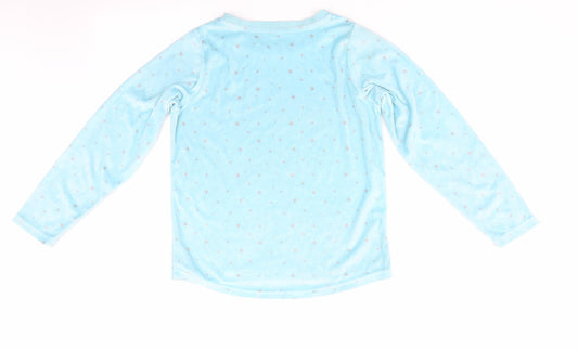 Matalan Girls Blue Solid Pyjama Top Size 12 Years - Roll me in fairy dust