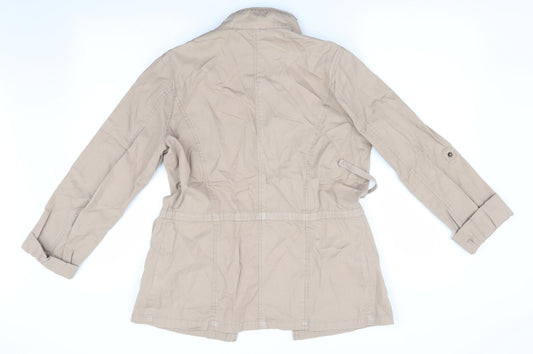 Dorothy Perkins Womens Beige Parka Coat Size 8