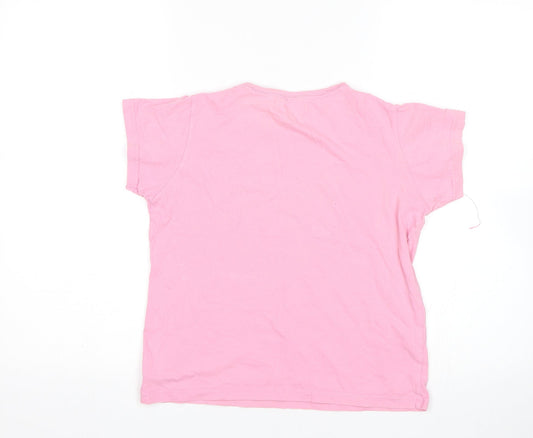 M&Co Girls Pink Top Pyjama Top Size 9-10 Years