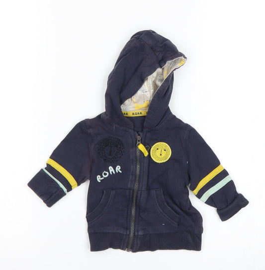 Mini Club Boys Blue Full Zip Jumper Size 3-6 Months