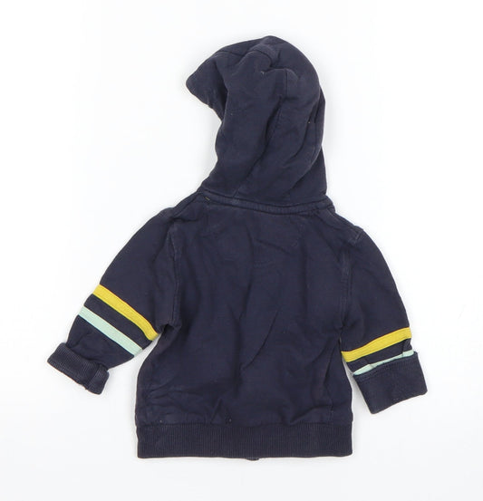 Mini Club Boys Blue Full Zip Jumper Size 3-6 Months