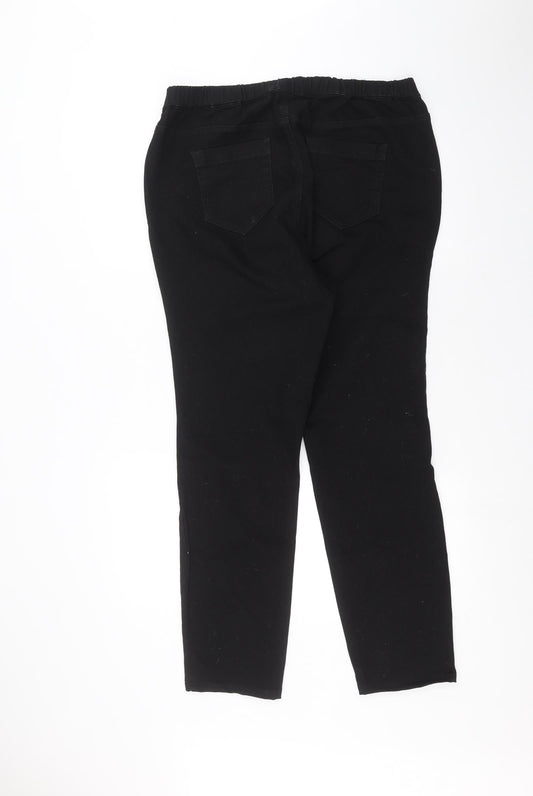 Evans Womens Black Skinny Jeans Size 16 L26 in