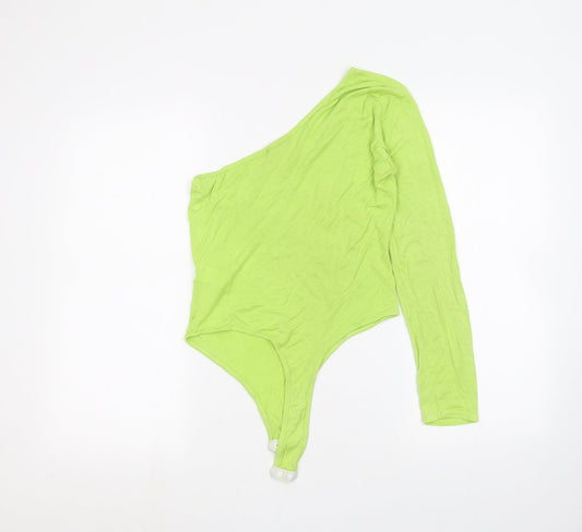 PRETTYLITTLETHING Womens Green Bodysuit One-Piece Size 12
