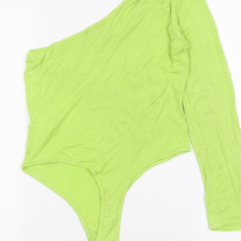 PRETTYLITTLETHING Womens Green Bodysuit One-Piece Size 12