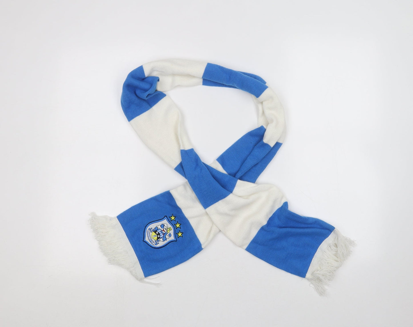 Huddersfield Town Mens White Striped Scarf One Size - huddersfield town fc