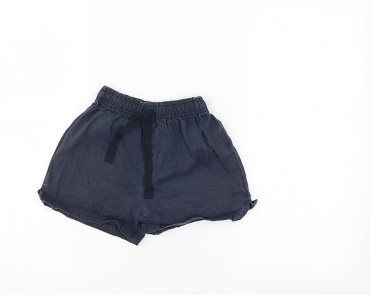 M&S Girls Blue Culotte Shorts Size 5-6 Years