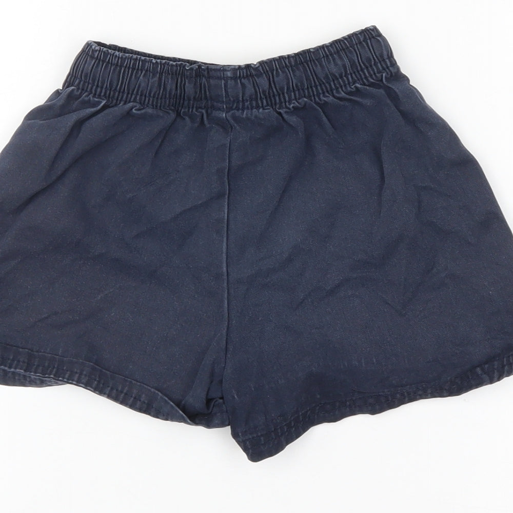 M&S Girls Blue Culotte Shorts Size 5-6 Years