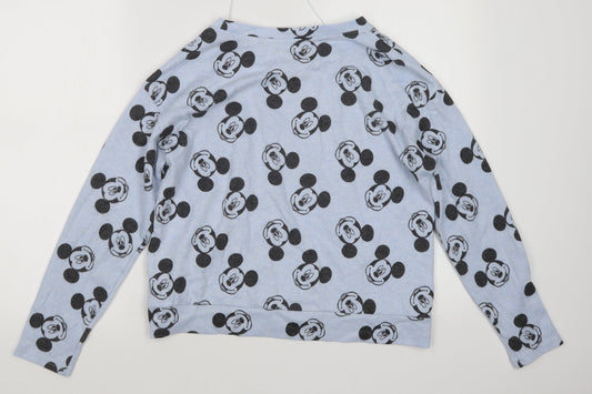 Love to Lounge Womens Blue Geometric Top Pyjama Set Size 12 - Mickey Mouse