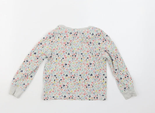 TU Girls White Floral Top Pyjama Set Size 3-4 Years