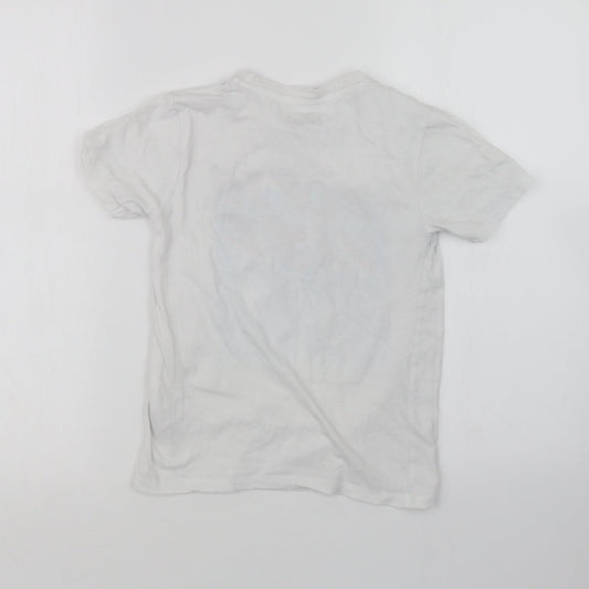Pep&Co Boys White Basic T-Shirt Size 8-9 Years