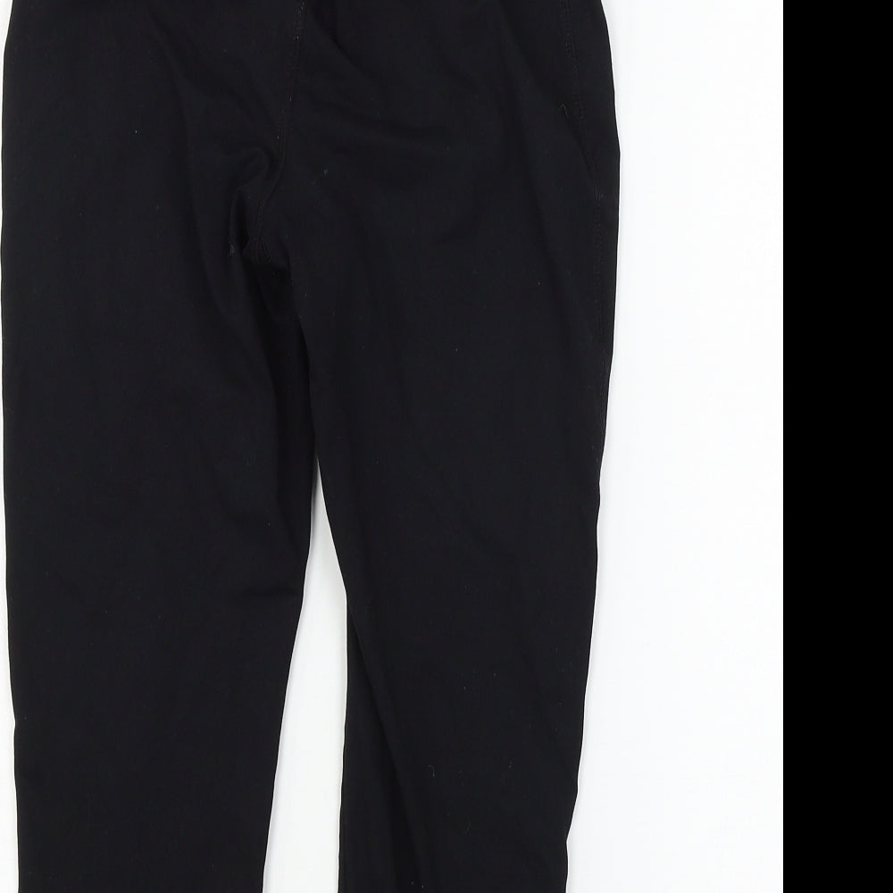 Soul Luxe Womens Black Jersey Cropped Leggings Size 6 L20 in