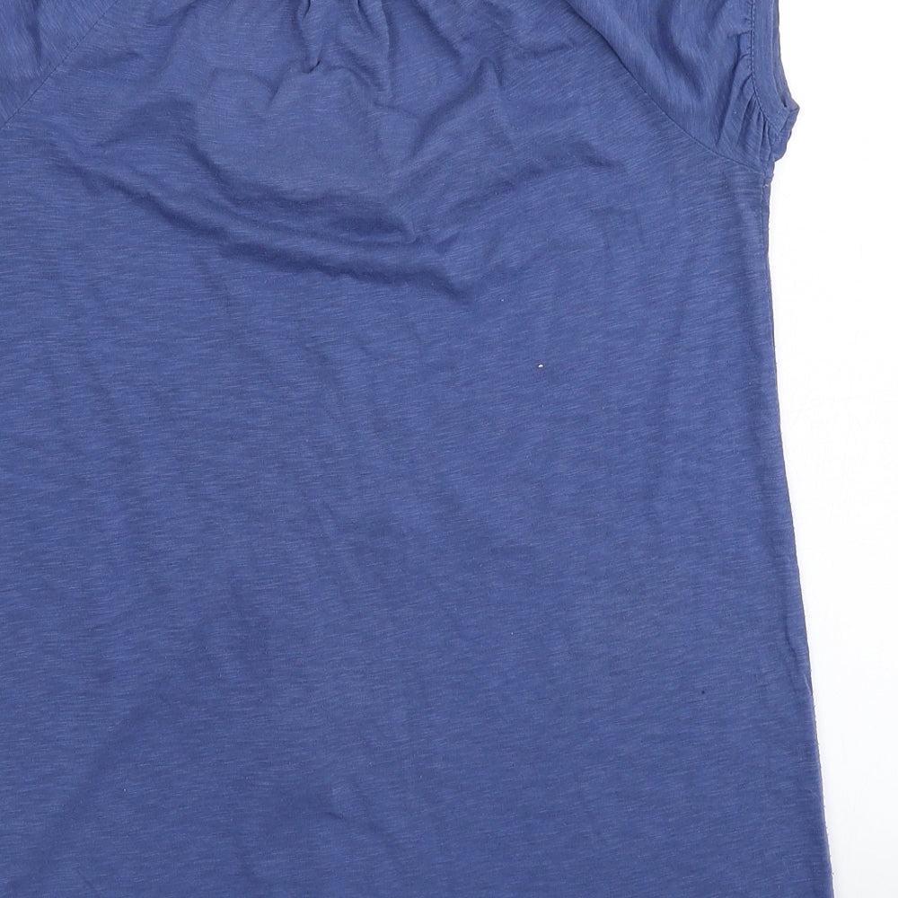 Brand and care label for Denim & Supply Ralph Lauren women’s blue basic t-shirt, size XS