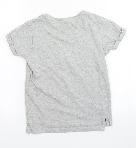George Boys Grey Basic T-Shirt Size 6-7 Years