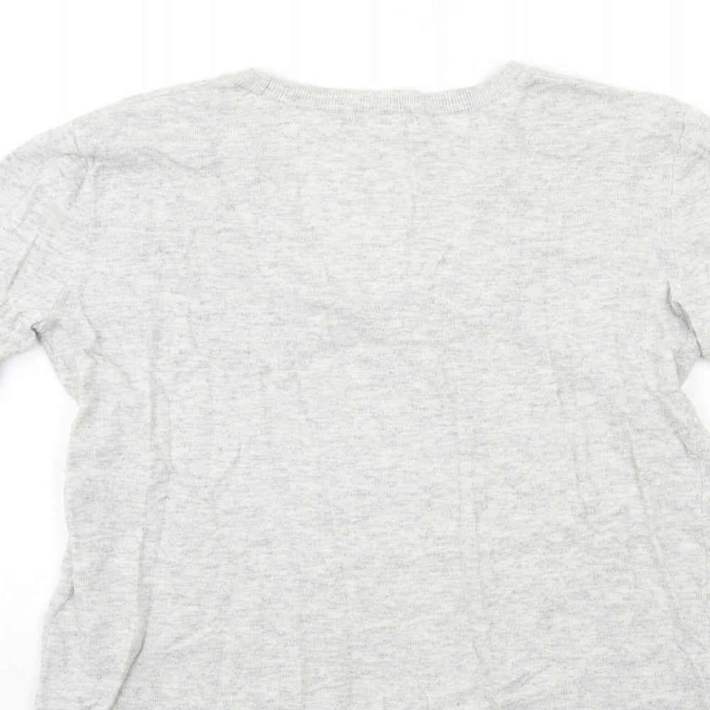 H&M Womens Grey Knit Pullover Jumper Size S
