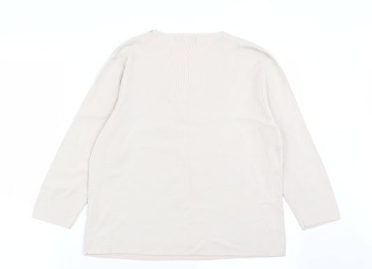 talisa Womens Beige Basic T-Shirt Size M