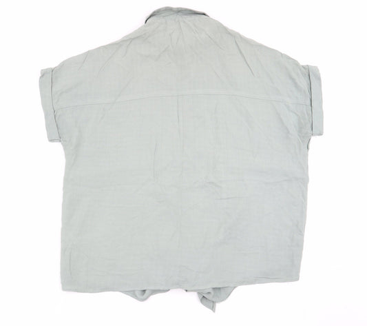 New Look Womens Green Basic Button-Up Size 8