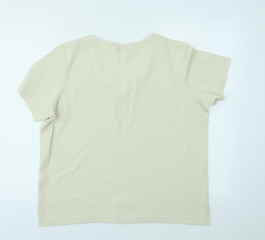 Bonmarché Womens Ivory Basic T-Shirt Size M