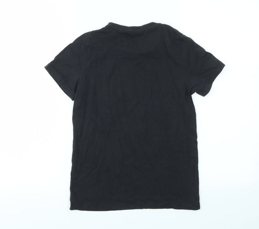 TU Boys Black Houndstooth Basic T-Shirt Size 10 Years