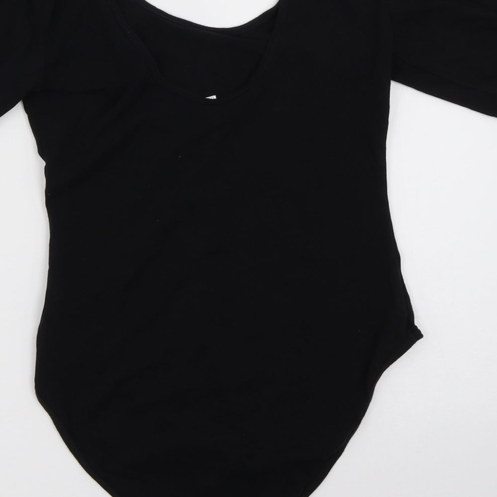FOREVER 21 Womens Black Basic T-Shirt Size L - bodysuit