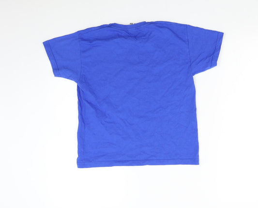 Fruit of the Loom Boys Blue Basic T-Shirt Size 7-8 Years