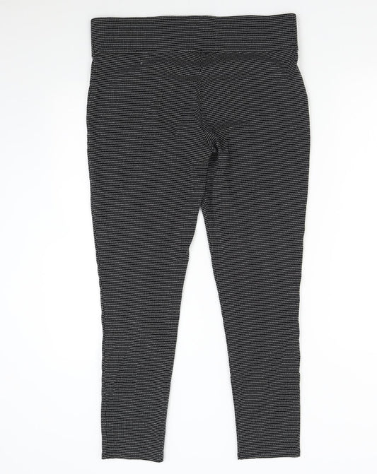 Nutbeg Womens Black Trousers Size 14 L27 in