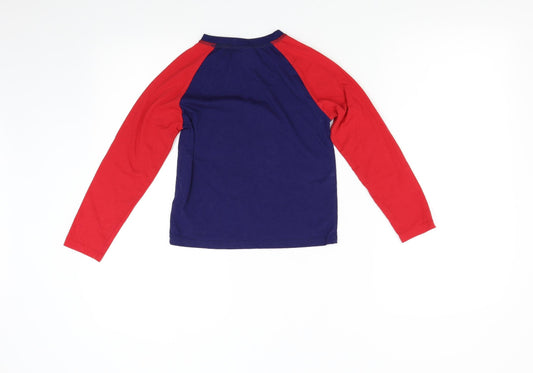 Hullabalu Boys Blue Solid Pyjama Top Size 7-8 Years - Santa Jaws
