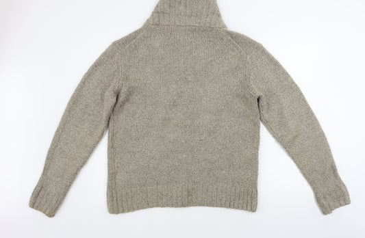 cedarwood Mens Beige Henley Jumper Size L