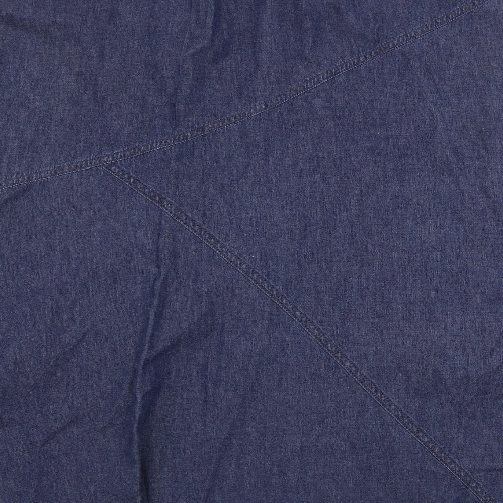Preworn Womens Blue A-Line Skirt Size 14