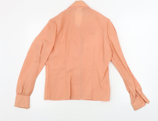 donros Womens Pink Basic Button-Up Size 14