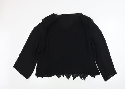 reve de rondo Womens Black Basic Blouse Size 16