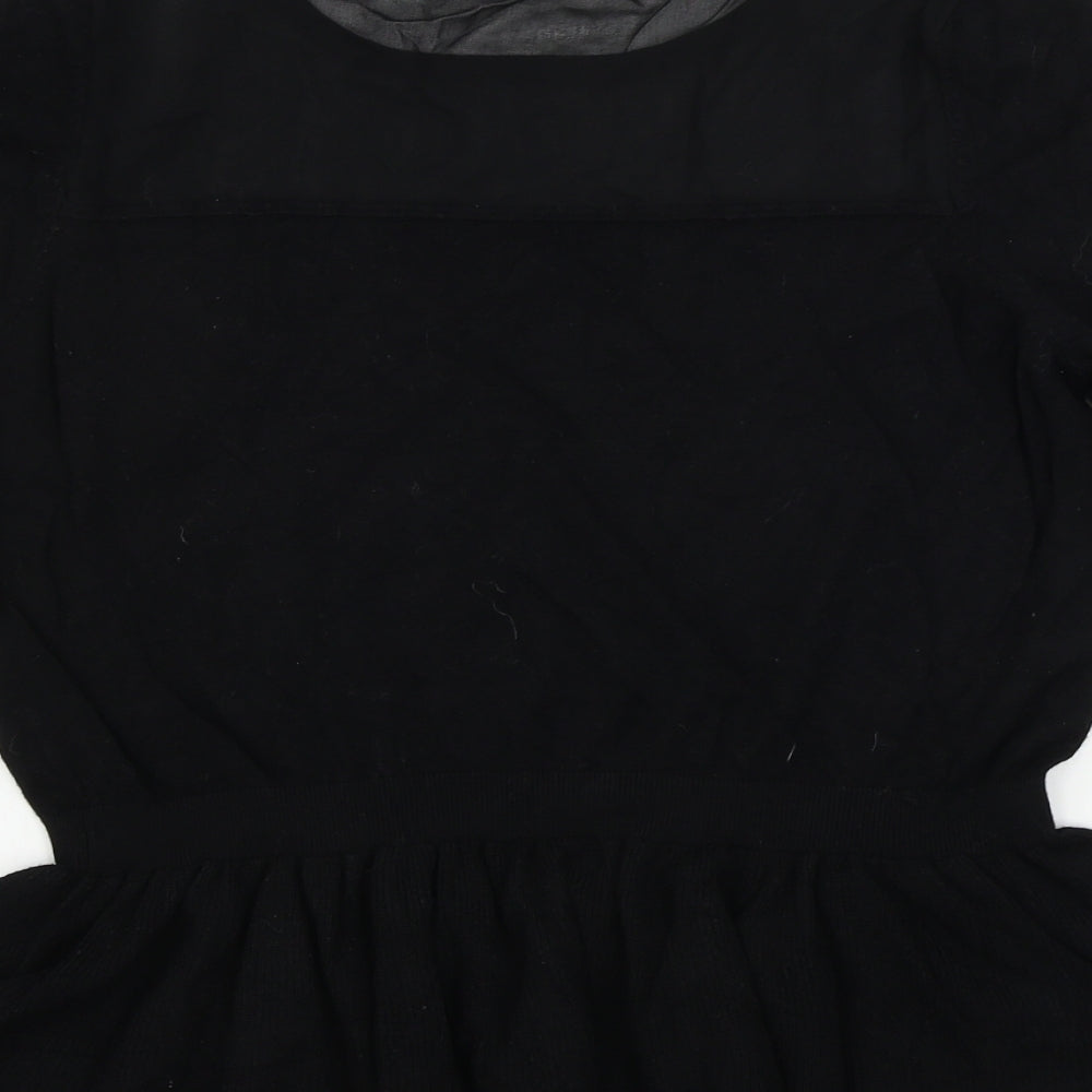 Coast Womens Black Houndstooth Pullover Jumper Size L