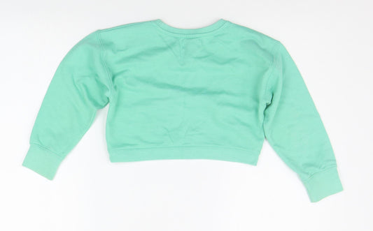 HAPPER GIRL Boys Green Pullover Jumper Size 5-6 Years