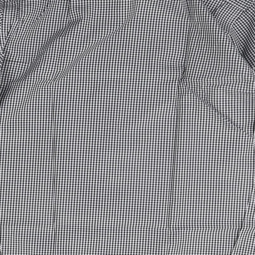 disley Mens White Check Button-Up Size 15.5