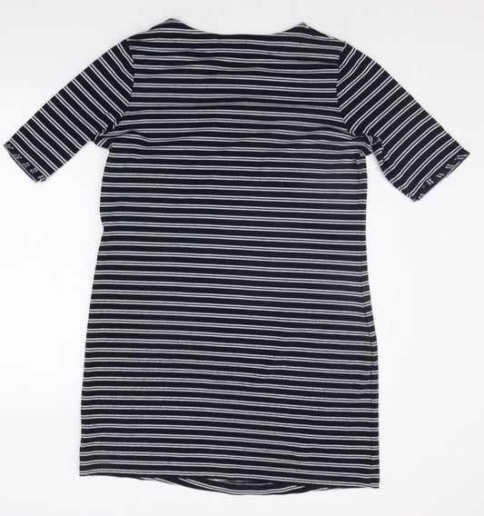 Avenue Womens Blue Striped Jumper Dress Size 14