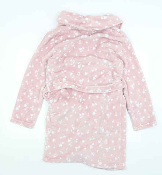 F7F Womens Pink Solid Kimono Gown Size S - Hearts