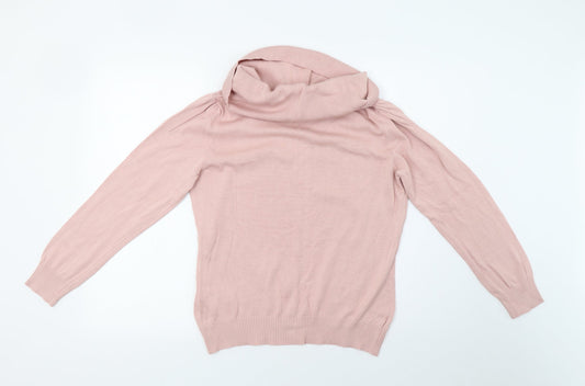 alessa w Womens Pink Knit Pullover Sweatshirt Size 16