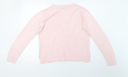 Marks and Spencer Womens Pink Knit Pullover Sweatshirt Size 14