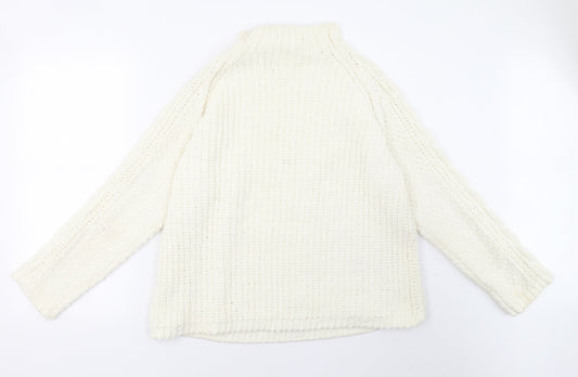 Marks and Spencer Womens White Knit Pullover Sweatshirt Size L